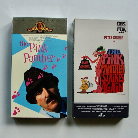 The Pink Panther VHS Tapes The Pink Panther Strikes Again Peter Sellers Vintage - Picture 1 of 8